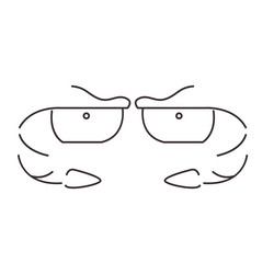 Fish food line icon logo Royalty Free Vector Image