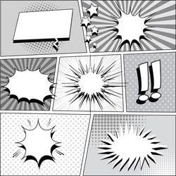 Comic book vertical template Royalty Free Vector Image