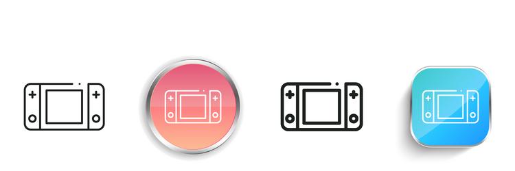 controller icon thin linear regular and button vector image