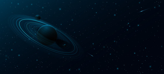 abstract planet saturn with ring around vector image