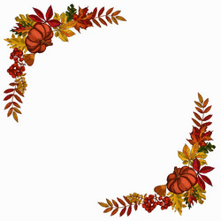 Autumn Leaf Border Template vector