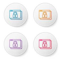color line secure your site with https ssl icon vector image
