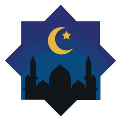 Islamic star arab mosque Royalty Free Vector Image