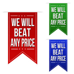 Price Beat Banner Set vector image