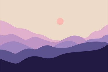 Abstract mountain landscape poster Royalty Free Vector Image