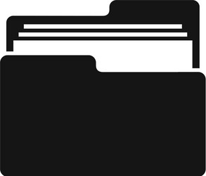 File folder icon outline style Royalty Free Vector Image