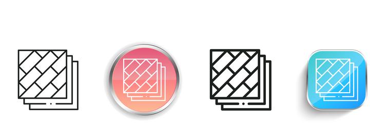 floor icon thin linear regular and button style vector image