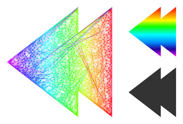 rainbow net mesh gradient move left icon vector image