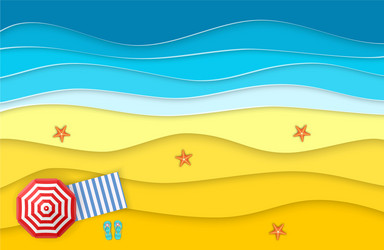 Sea landscape with beach vector