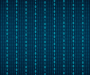 background in a matrix style falling random vector image