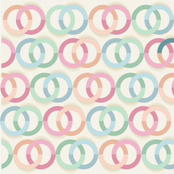 Decorative pattern with drawn circles background vector