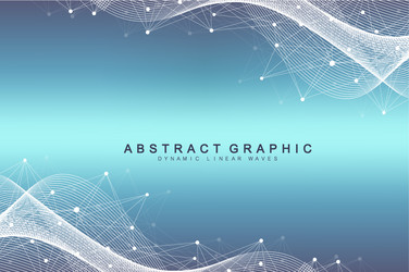 geometric abstract background with connected lines vector image