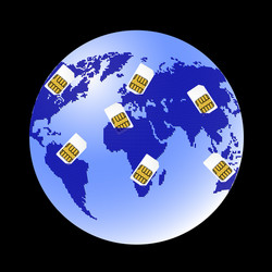 globe sim card vector