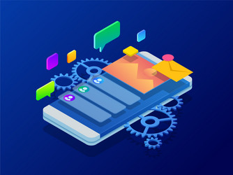 UX Optimization & App Development vector image