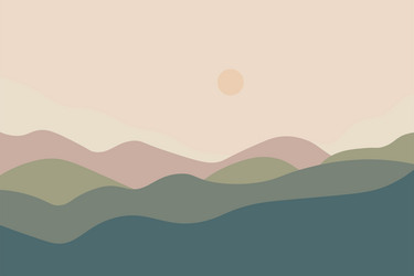 Abstract mountain landscape poster Royalty Free Vector Image