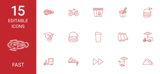 12 fast icons Royalty Free Vector Image - VectorStock
