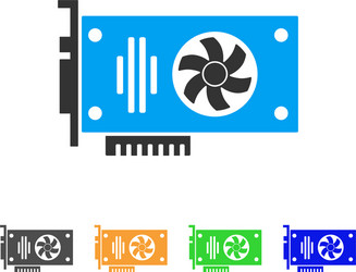 Videocard icon vector