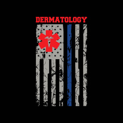 vintage usa dermatology doctor american flag derma Vector Image
