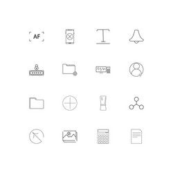 web linear thin icons set outlined simple vector image