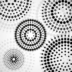 Abstract background with dotted circles vector