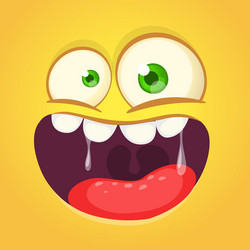 Cara De Monstruo De Dibujos Animados Feliz Sonriendo Vector Monstruo De Halloween Avatar Cuadrado Ilustraciones Svg Vectoriales Clip Art Vectorizado Libre De Derechos Image 150944475