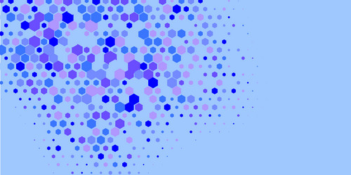 geometric multi size hexagon with color vector image
