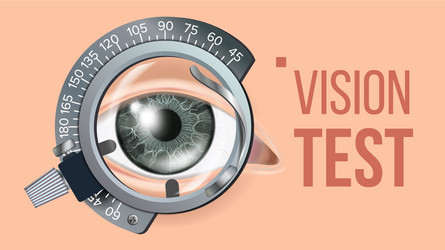 Eye test chart e vision exam Royalty Free Vector Image