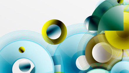 abstract composition of overlapping circles vector image