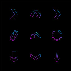 arrows directions pointer arrow user vector image
