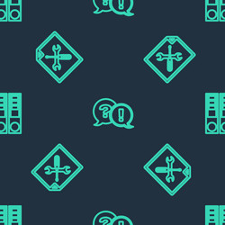 set line question and exclamation file document vector image