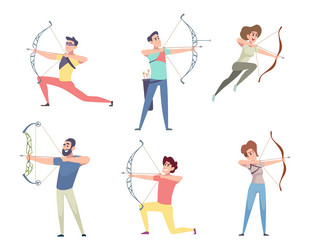 Archers sport activity with battle archer vector