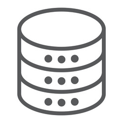 database line icon data and analytics server vector image