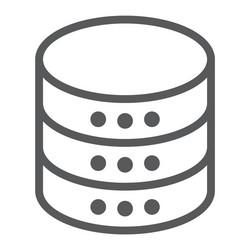 database line icon data and analytics server vector