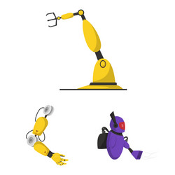 isolated object of robot and factory icon vector image