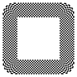 rounded shape with checkered pattern fill vector image