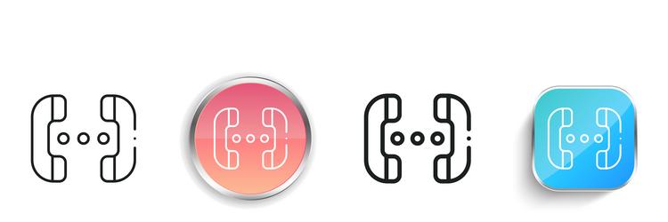 conversation icon thin linear regular and button vector image