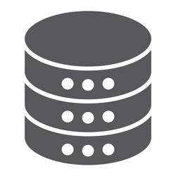 database glyph icon data and analytics server vector image