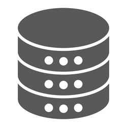 database glyph icon data and analytics server vector