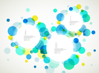 random colorful bubbles with place for your text vector