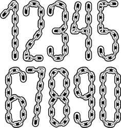 set of numbers from 0 to 9 cool numerals for use vector image