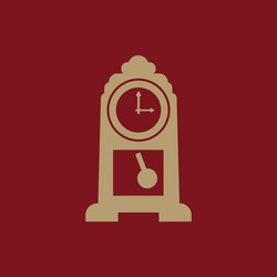 time clock icon and watch timer vector image