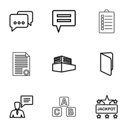 9 text icons vector