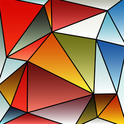 Abstract vitrage with triangular multi colors grid vector