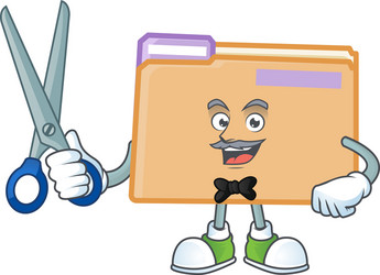 barber folder for saving a file document vector image
