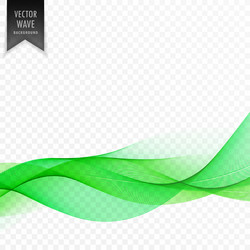 Elegant green bright wave background Royalty Free Vector