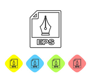 grey eps file document icon download button vector