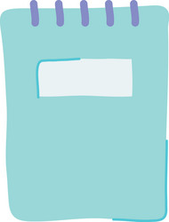 notebook paper icon flat style vector image