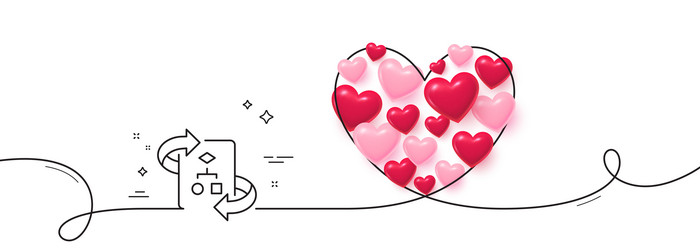 technical algorithm line icon project vector image