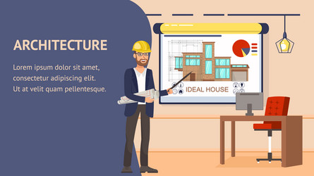 Architecture design website banner template vector