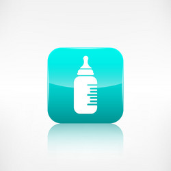 Baby pacifier bottle icon vector